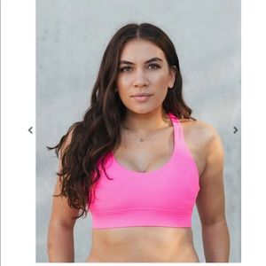 Zyia hot pink strappy sports bra